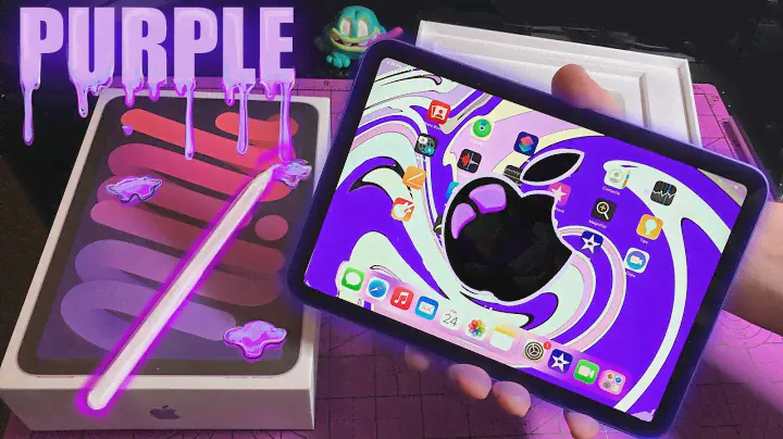 All NEW iPad Mini 6 Purple UNBOXING (Satisfying) ASMR + Initial Setup & Impressions