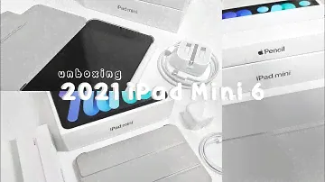iPad Mini 6 2021 Space Grey 256GB Unboxing + Apple Pencil & Accessories ✿ ASMR with Music